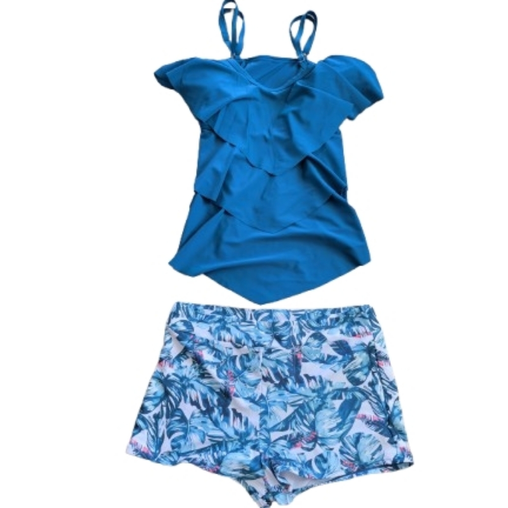 B2PRITY Blue Tankini Set XL
